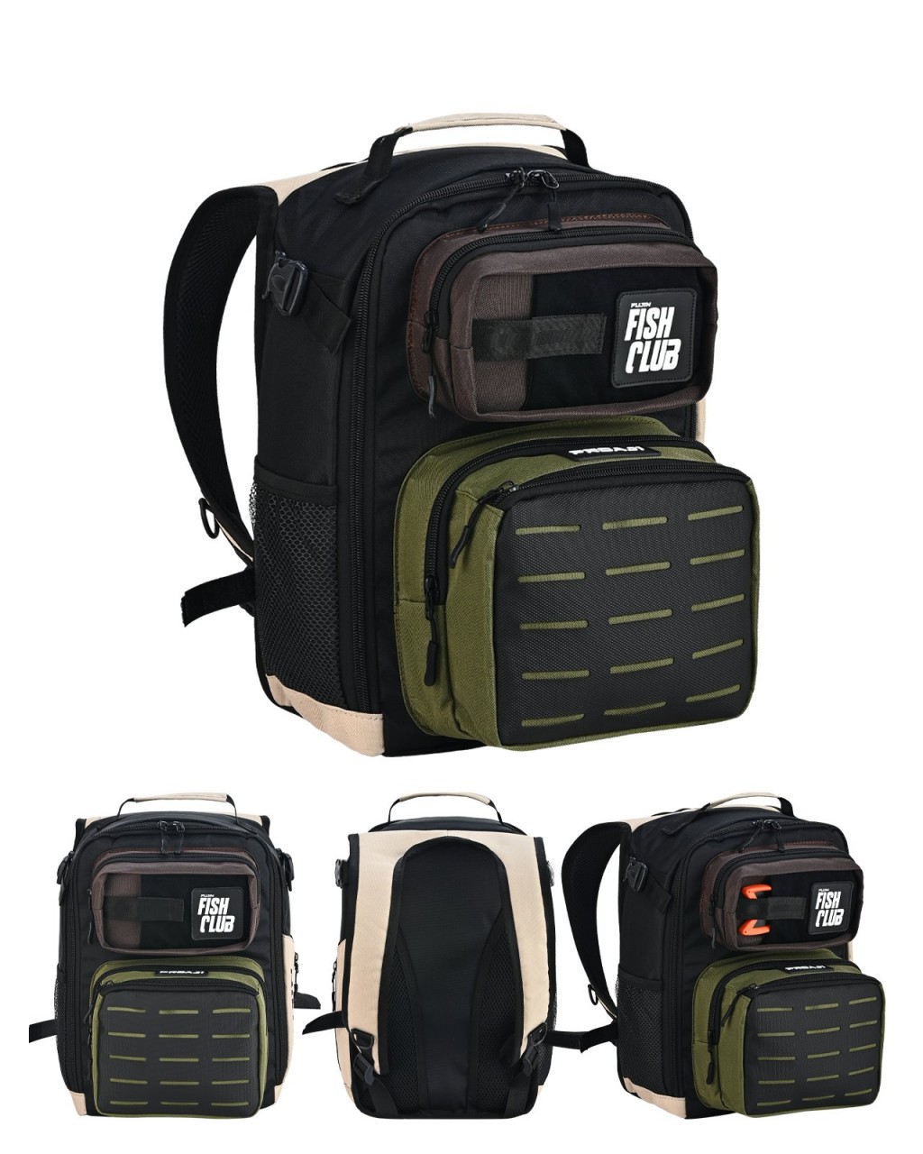 Fujin Proaji Back Pack Green Bej Balikçi Sirt Çantasi