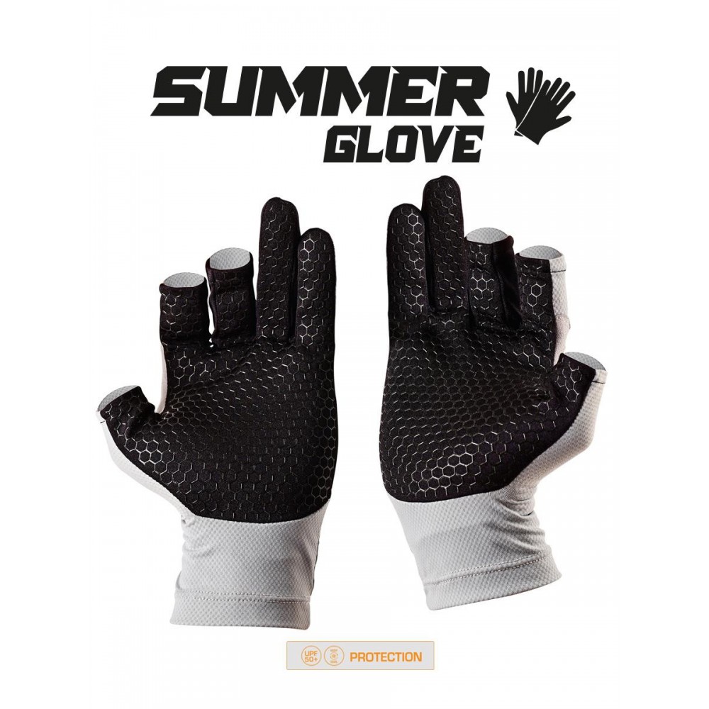 Fujin Pro Angler S24 Summer Gloves Grey #S/M	