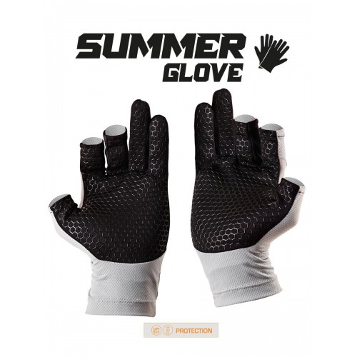 Fujin Pro Angler S24 Summer Gloves Grey #S/M	