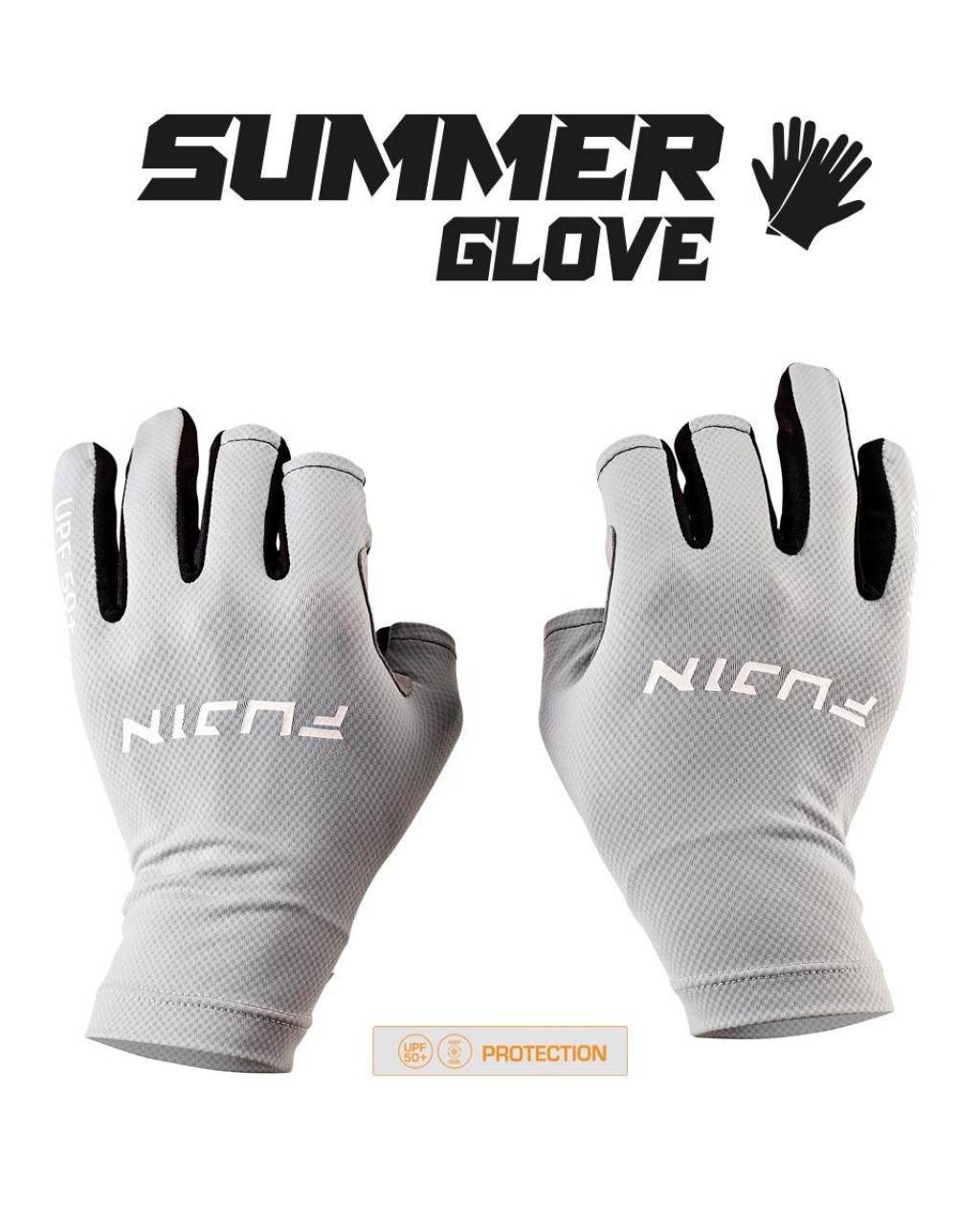 Fujin Pro Angler S24 Summer Gloves Grey #M/L Fujin Pro Angler S24 Summer Gloves Grey #M/L