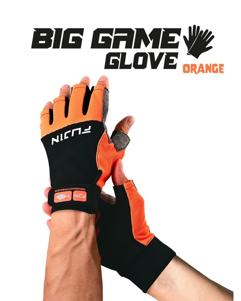 Fujin Pro Angler S24 Big Game Gloves Orange #M/L	
