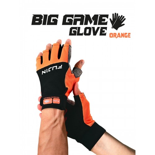 Fujin Pro Angler S24 Big Game Gloves Orange #S/M	