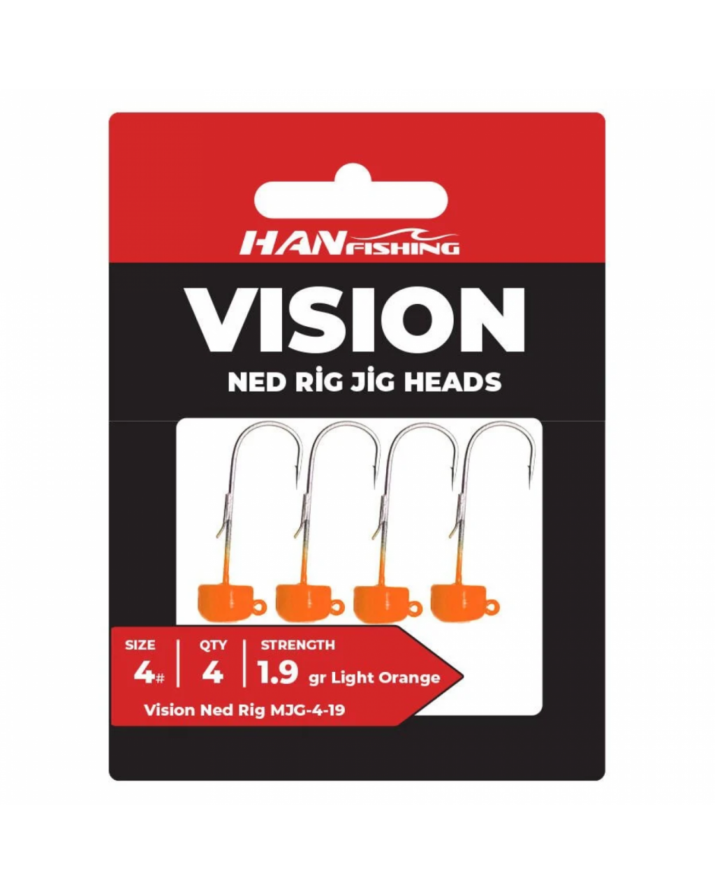 Vision Ned Rig Light Orange LOMJ-4-1,5 Gr
