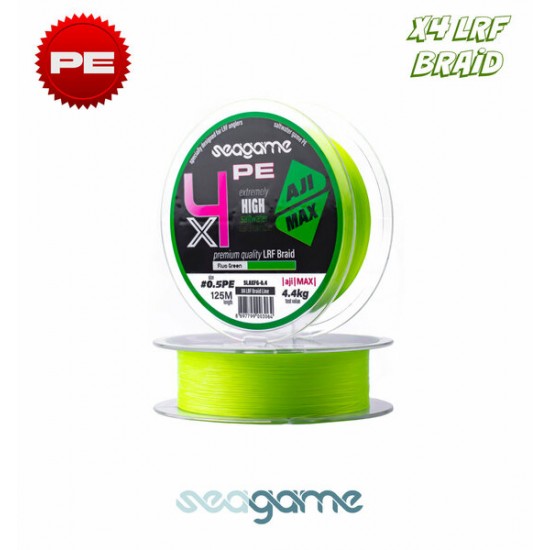 SEAGAME AJI MAX X4 PE 125M #0.3 FLUO GREEN