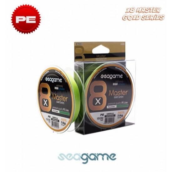 SEAGAME MASTER X8 PE 150M #0.16 FLUO GREEN