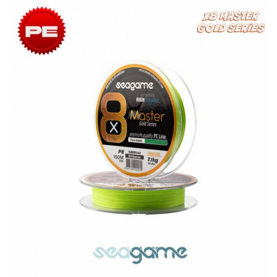 SEAGAME MASTER X8 PE 150M #0.16 FLUO GREEN