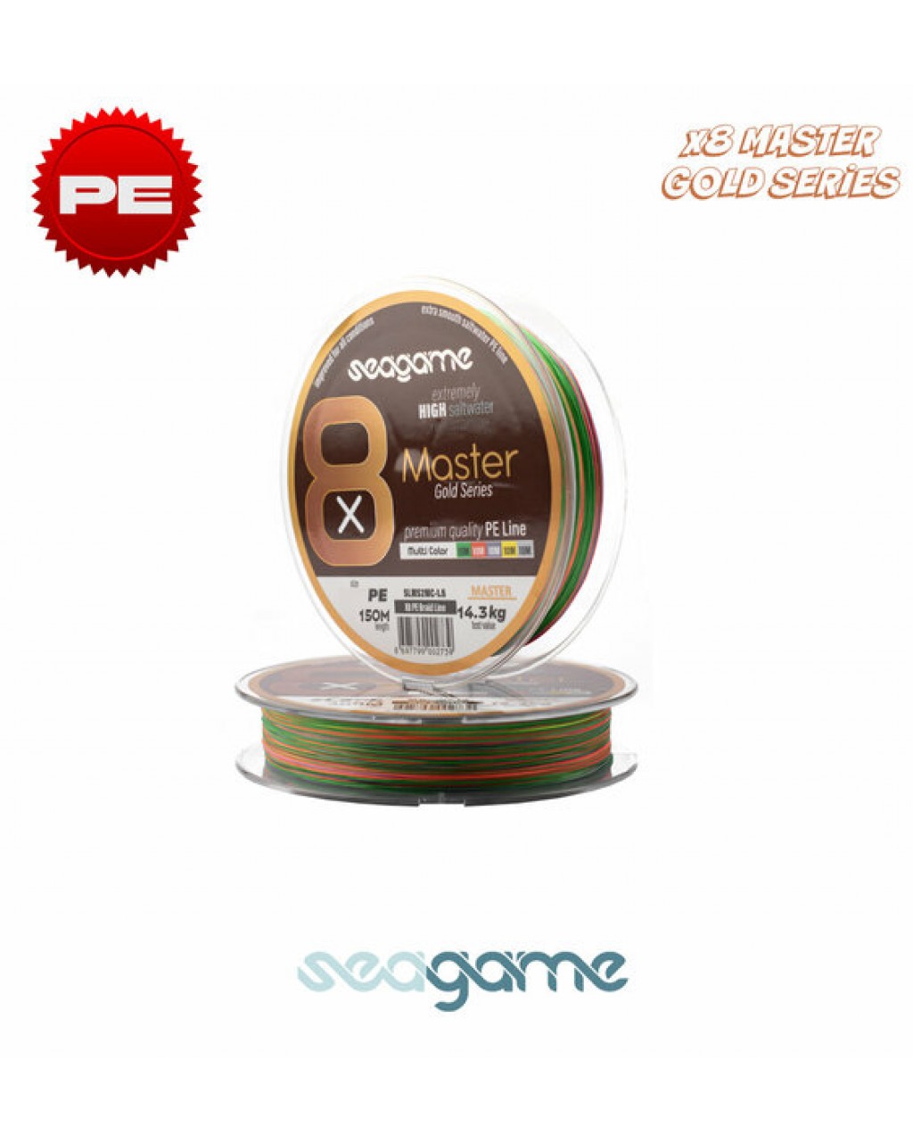 SEAGAME MASTER X8 PE 150M #0.12 MULTI COLOR