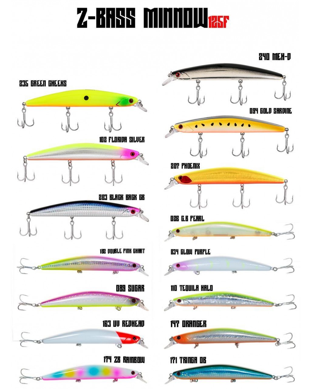Fujin Z-Bass Minnow 125F 21Gr Maket Yem