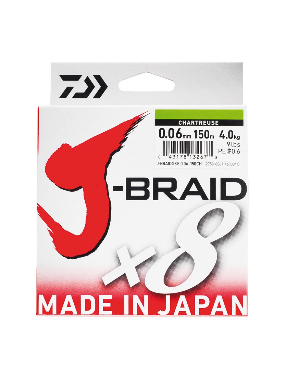 DAIWA JBRAID 8B 150M  CHARTREUSE IP MISINA