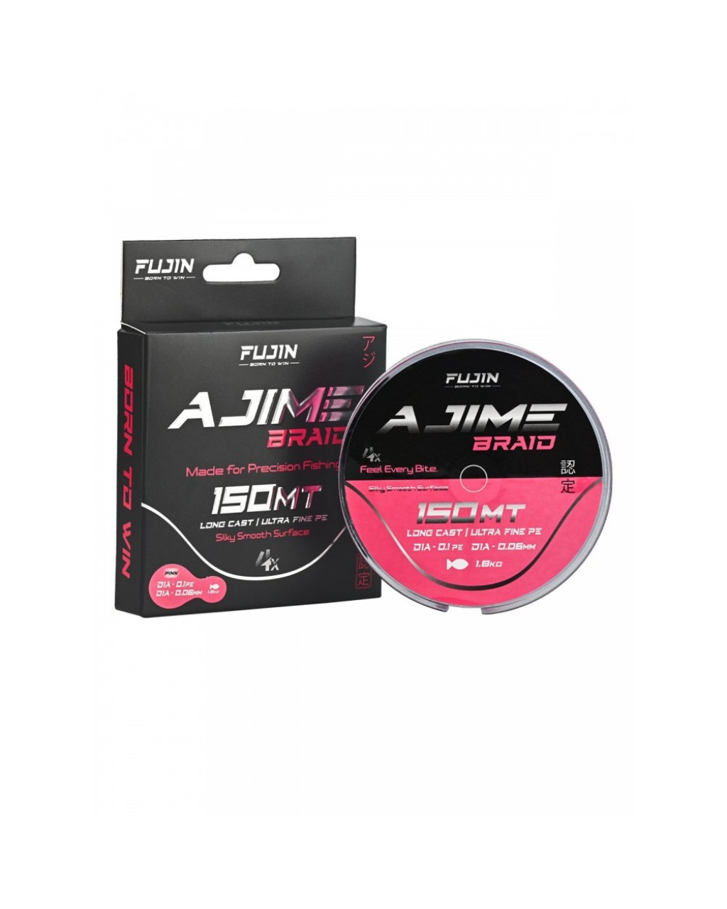Fujin Ajime Braid 4X 150Mt Pink Ip Misina Fujin Ajime Braid 4X 150Mt Pink Ip Misina