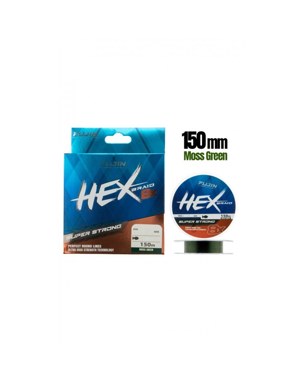 Fujin Hex 8X 150Mt  Moss Green Ip Misina
