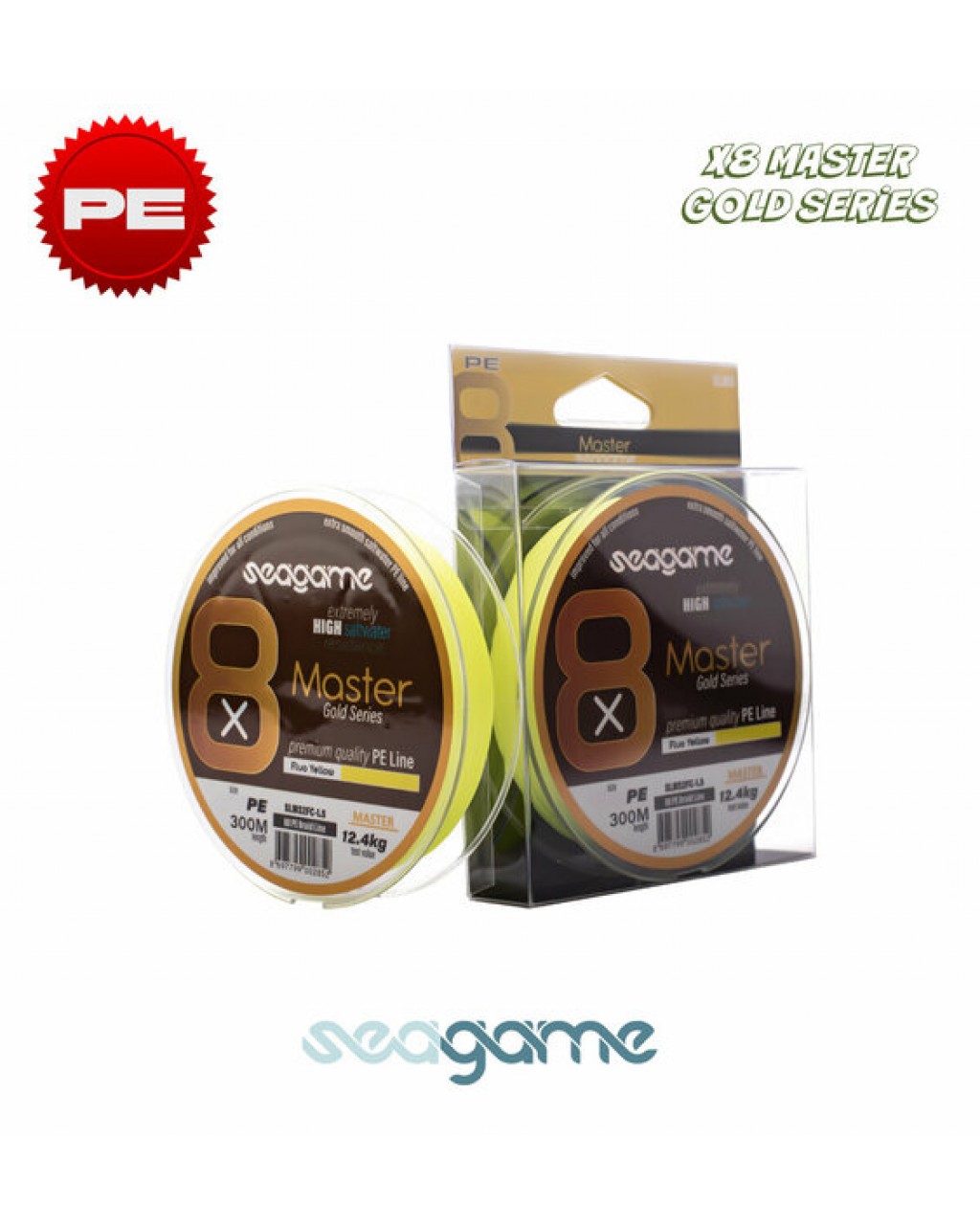 SEAGAME MASTER X8 PE 300M  FLUO YELLOW IP MISINA