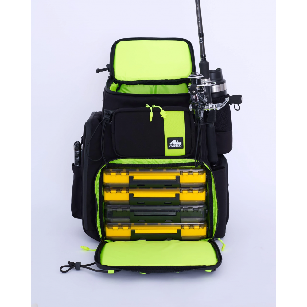 FUBELO CHAP SIYAH BALIKÇI ÇANTASI (60LT)