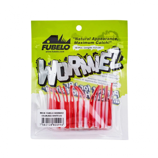 Fubelo Wormiez 5.2 Cm LRF Silikon Yem Red White UV