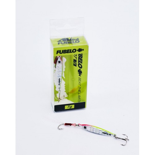 FUBELO PILOT MICRO JIG 7GR YELLOW ZEBRA GLOW FUBELO PILOT MICRO JIG 7GR YELLOW ZEBRA GLOW