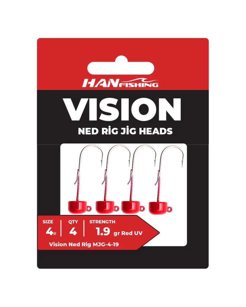 Vision Ned Rig  Red Uv  RMJ-2-3,3 Gr