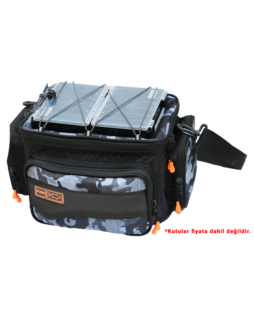 Fujin Black Camo Helper Bag - Balikçi Çantasi