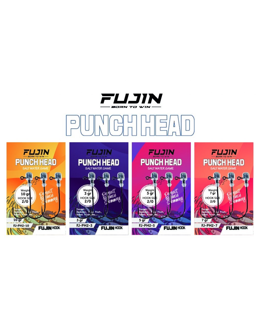 Fujin Punch Head #2/0 10Gr Jighead Fujin Punch Head #2/0 10Gr Jighead
