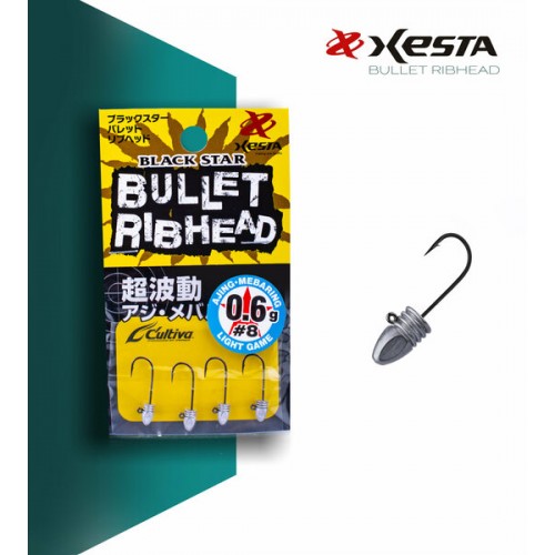 XESTA BULLET RIBHEAD JIG HEAD #8 4P 0.6G XESTA BULLET RIBHEAD JIG HEAD #8 4P 0.6G