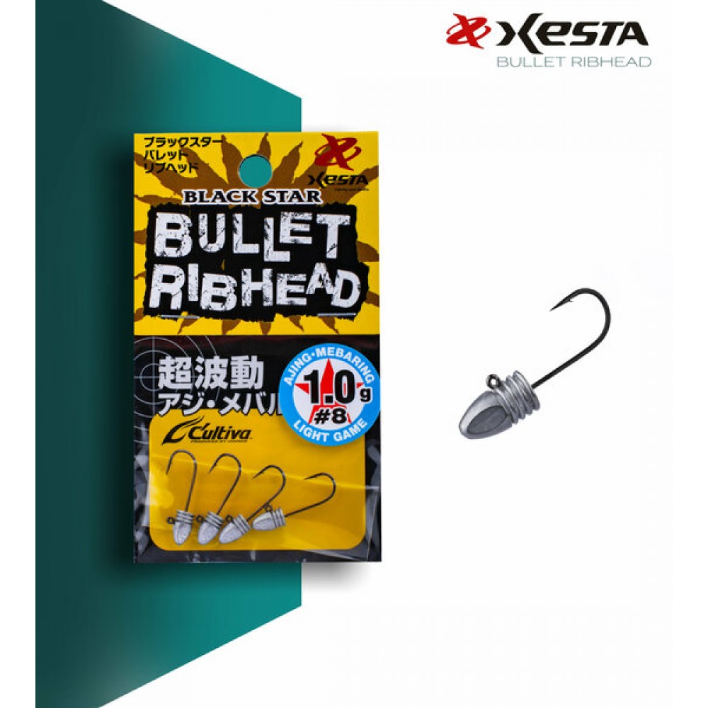 XESTA BULLET RIBHEAD JIG HEAD #8 4P 1.0G