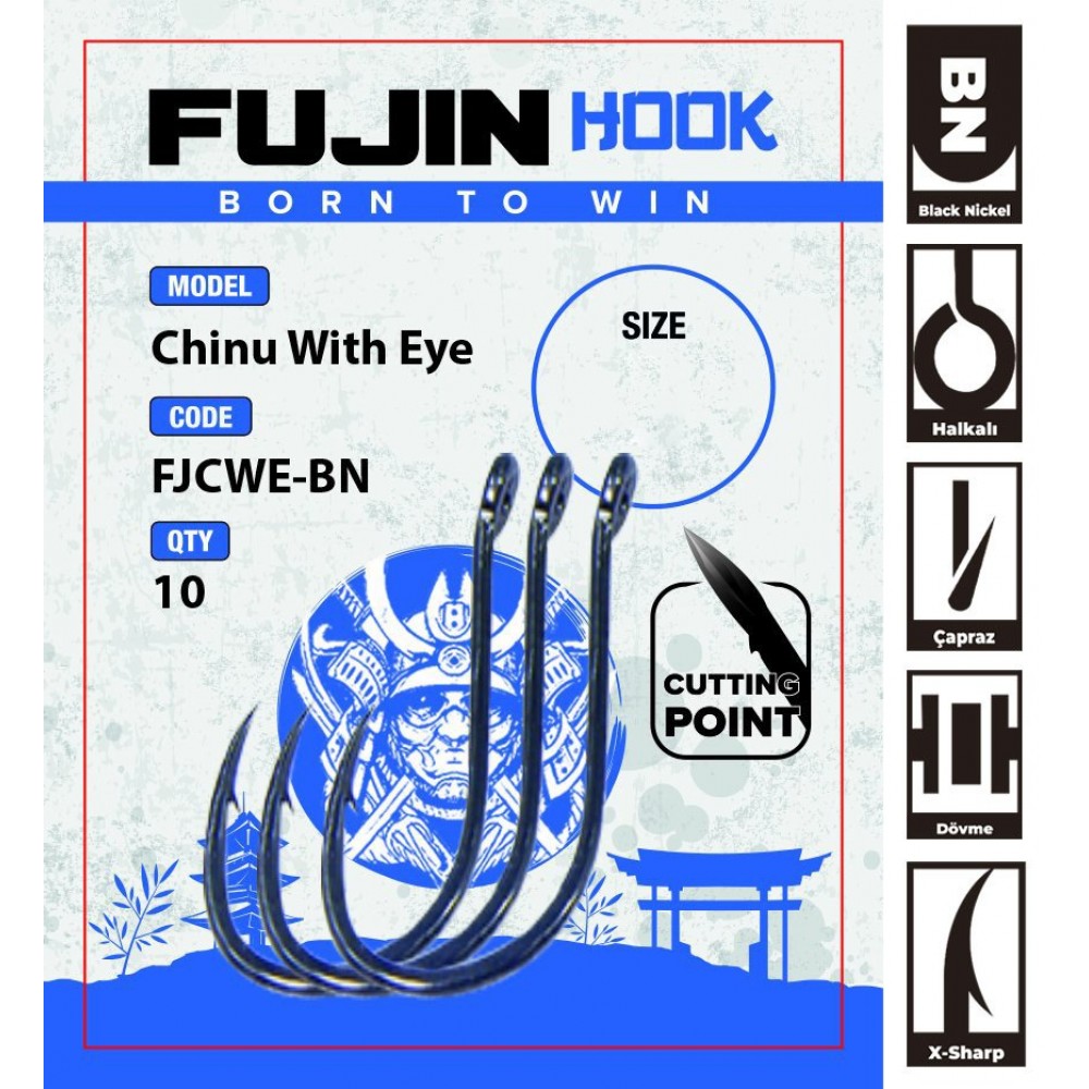 Fujin Chinu With Eye Delikli Çapraz Olta Kancasi No:6