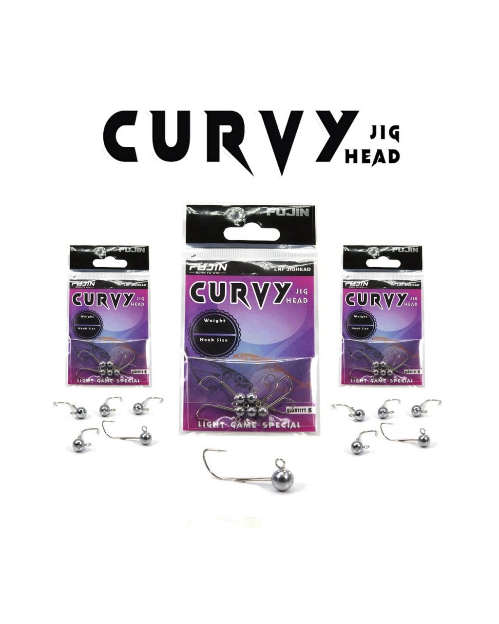 Fujin Curvy Jig Head 1.4Gr #6 Fujin Curvy Jig Head 1.4Gr #6