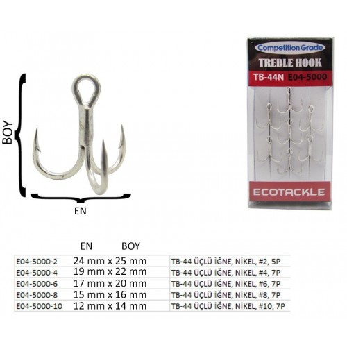 TB-44 ÜÇLÜ IGNE, NIKEL, #6, 7P TB-44 ÜÇLÜ IGNE, NIKEL, #6, 7P