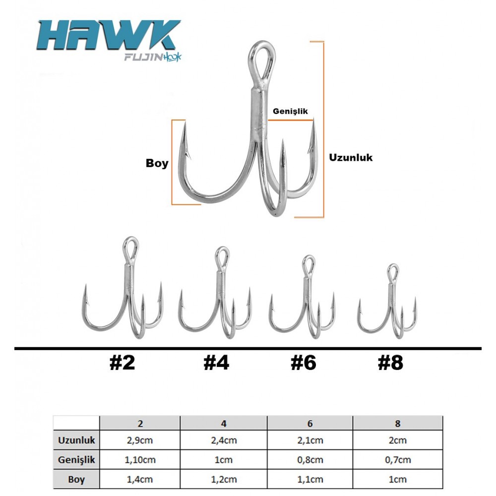 Fujin Hawk #4 No Üçlü Kanca Fujin Hawk #4 No Üçlü Kanca
