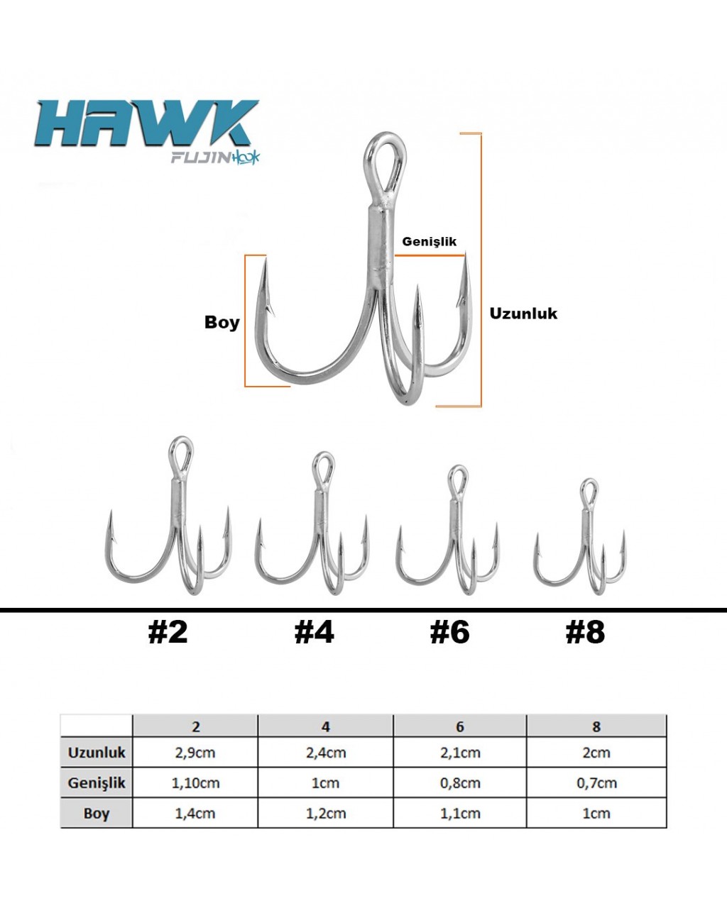 Fujin Hawk #4 No Üçlü Kanca	