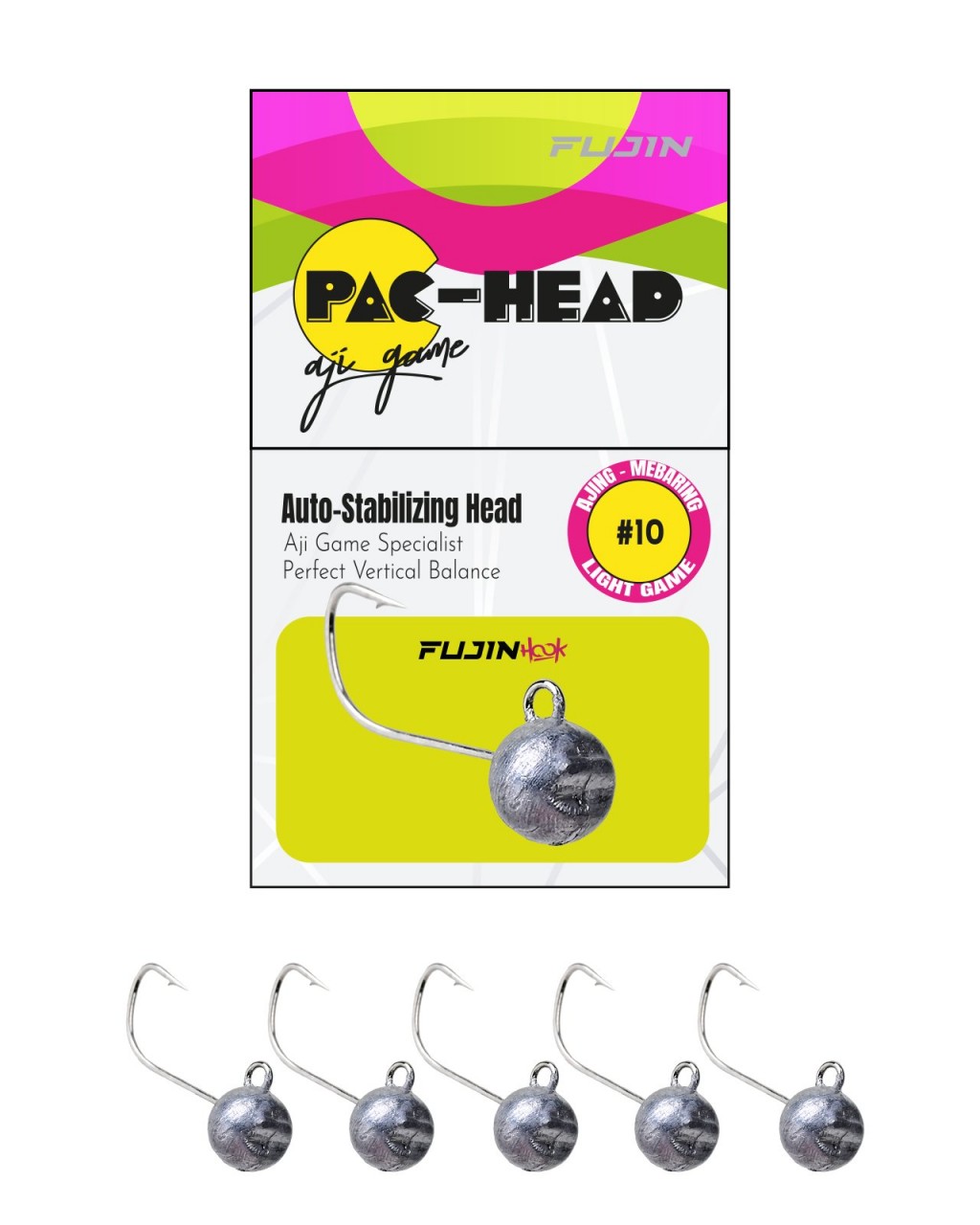 Fujin Pac-Head #10 0.4Gr Aji Game Jighead	