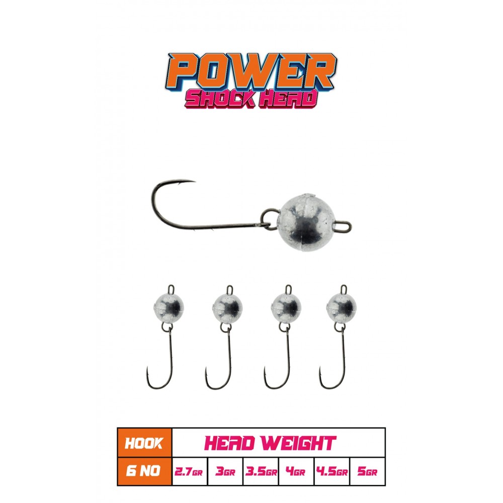 Fujin Power Shockhead #6 2,7Gr Hareketli Jighead Fujin Power Shockhead #6 2,7Gr Hareketli Jighead