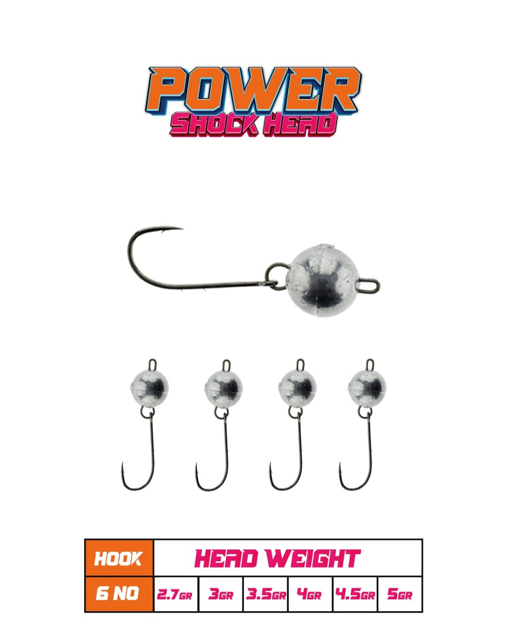 Fujin Power Shockhead #6 2,7Gr Hareketli Jighead	