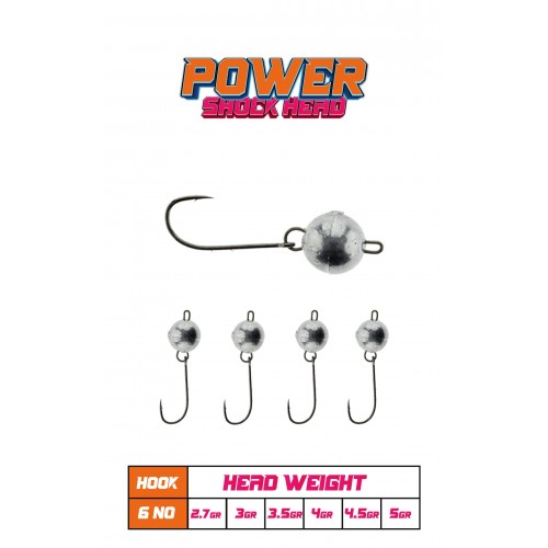 Fujin Power Shockhead #6 3Gr Hareketli Jighead	 Fujin Power Shockhead #6 3Gr Hareketli Jighead