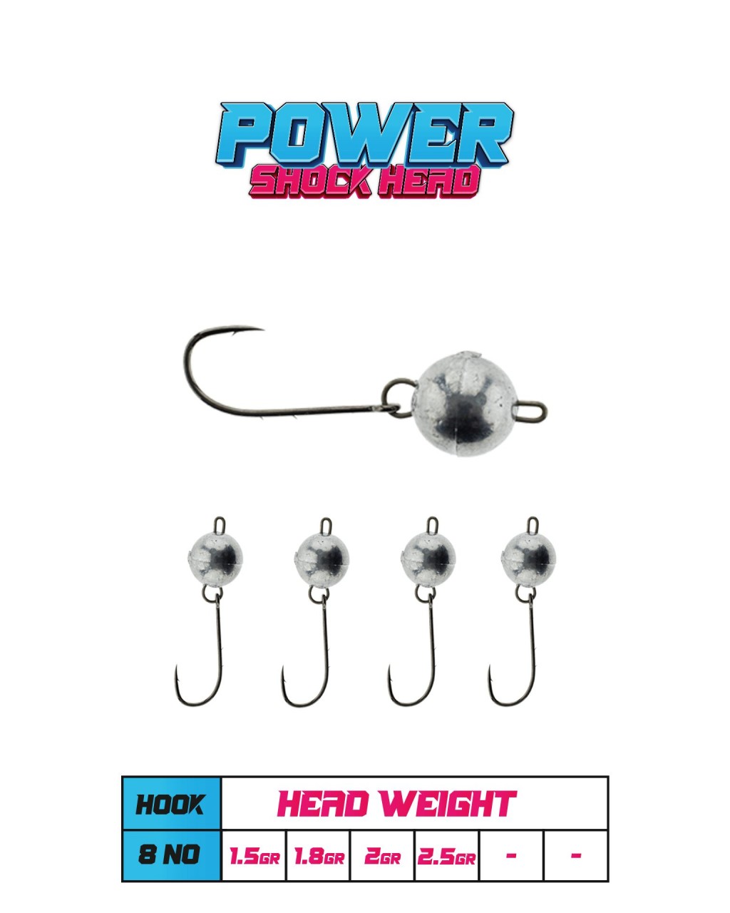 Fujin Power Shockhead #8 1,5Gr Hareketli Jighead Fujin Power Shockhead #8 1,5Gr Hareketli Jighead