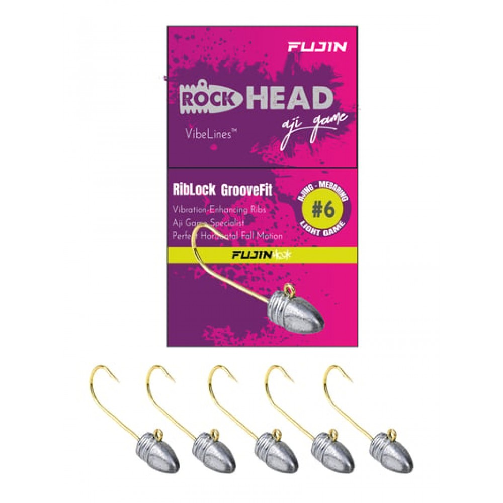 Fujin Rock-Head #6 2Gr Aji Game Jighead	 Fujin Rock-Head #6 2Gr Aji Game Jighead
