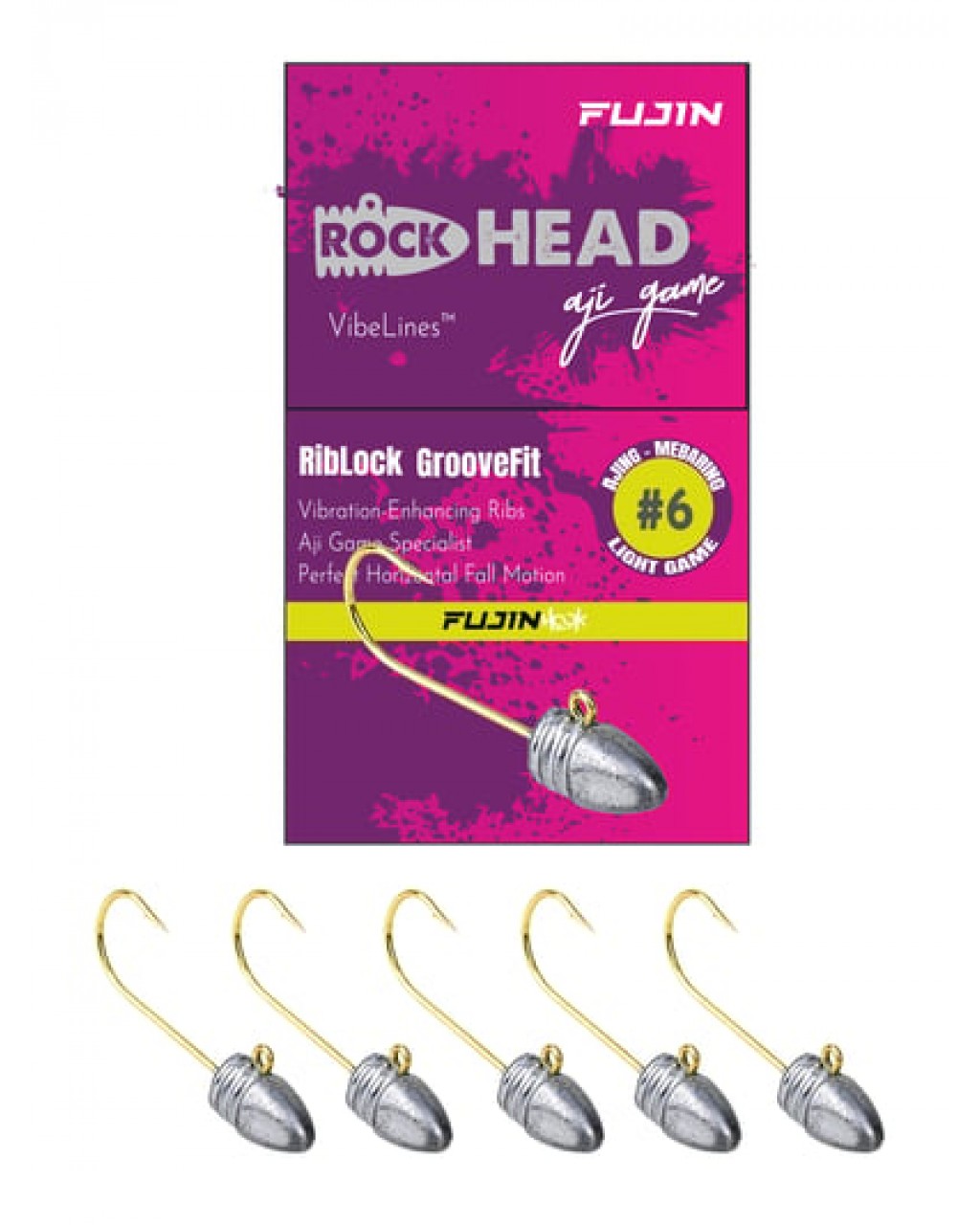 Fujin Rock-Head #6 0.5Gr Aji Game Jighead Fujin Rock-Head #6 0.5Gr Aji Game Jighead