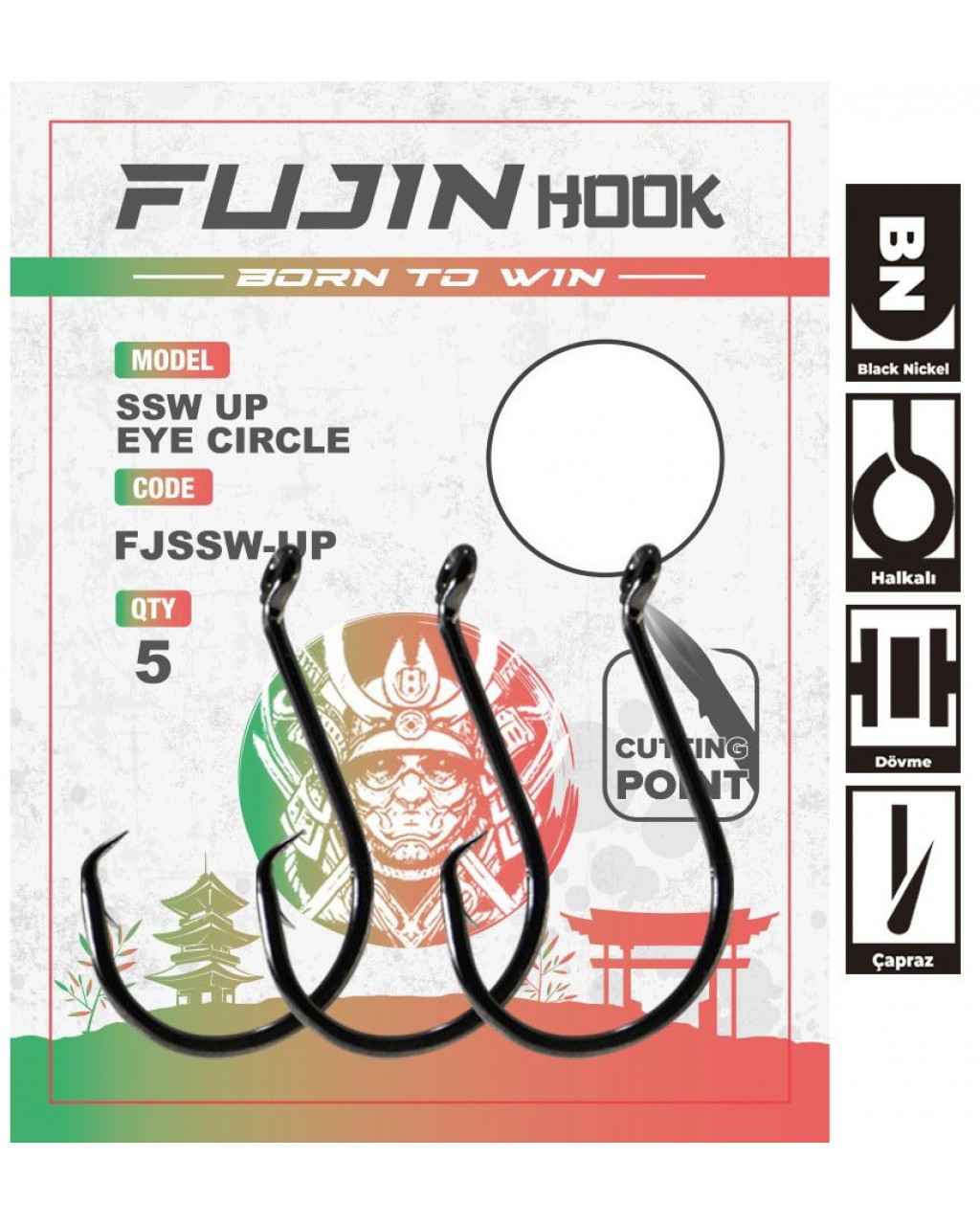 Fujin Ssw Up Eye Circle #2/0 Bc Fujin Ssw Up Eye Circle #2/0 Bc