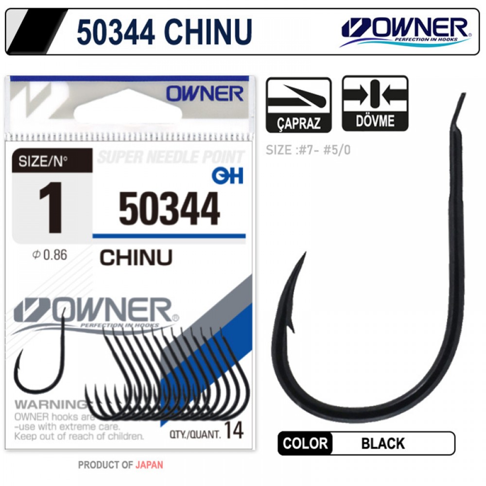 Owner 50344 Chinu Black Igne no 1/0