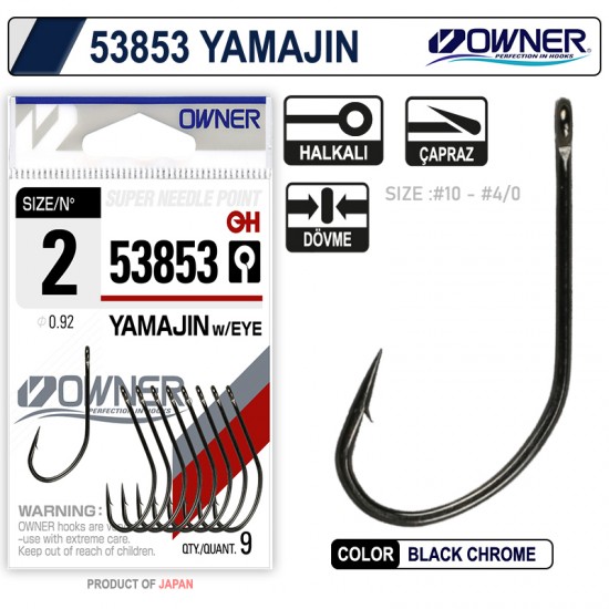 Owner 53853 Yamajin With Eye Black Chrome Igne no:3/0