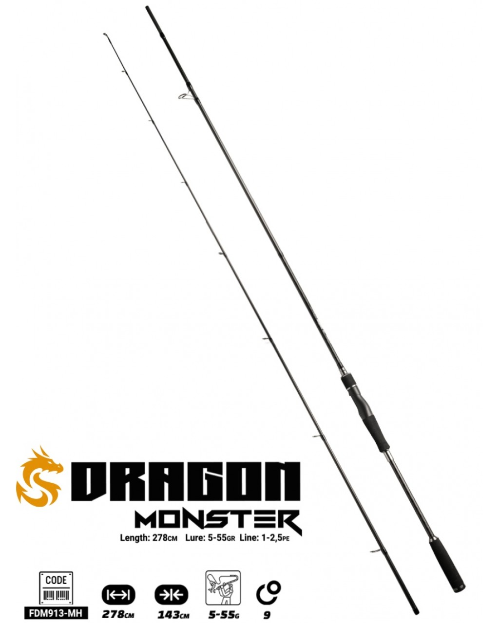 Fujin Dragon Monster 278Cm 5-55Gr Spin Kamisi