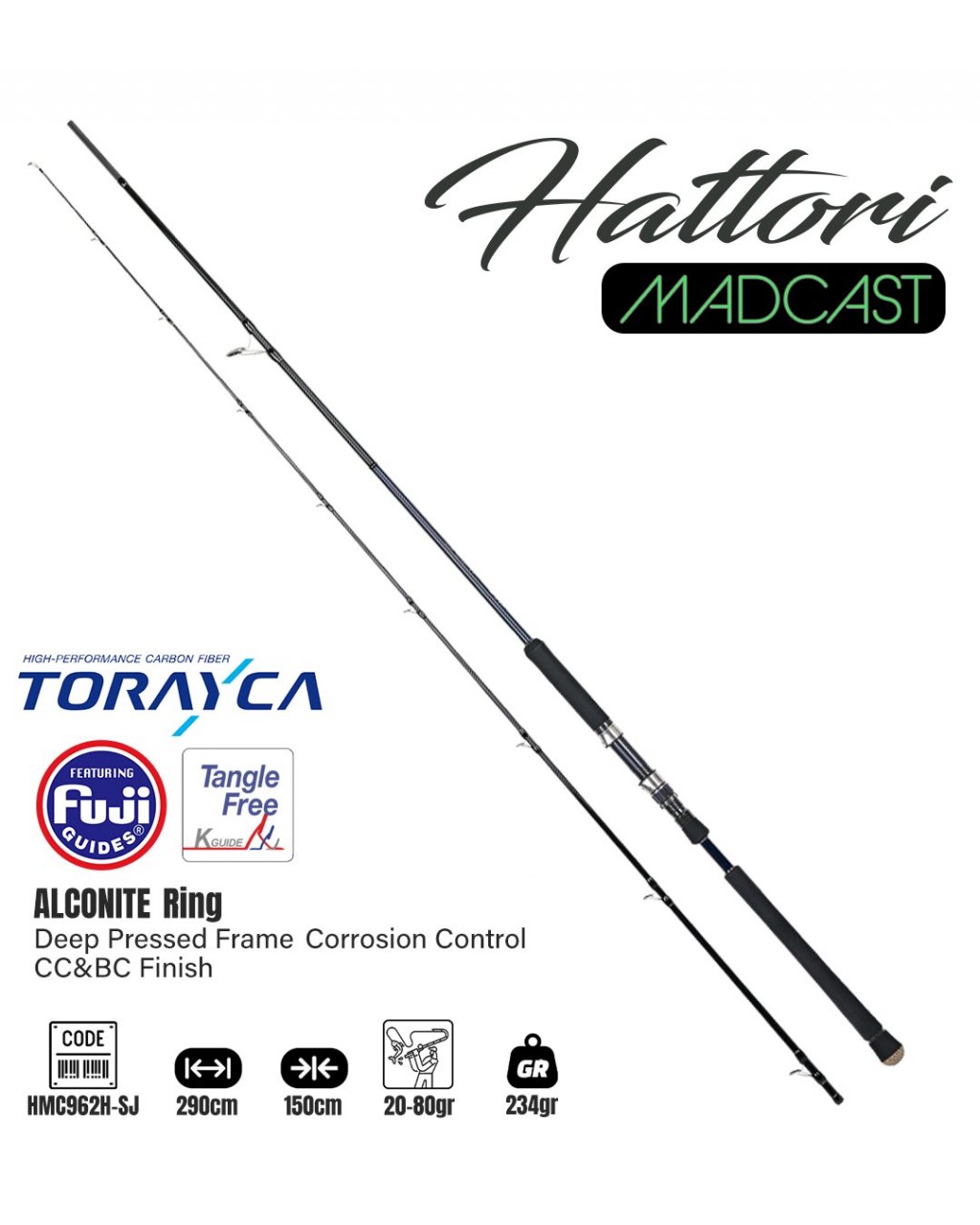 Fujin Madcast 290Cm 20-80Gr Shore Jig Kamisi	