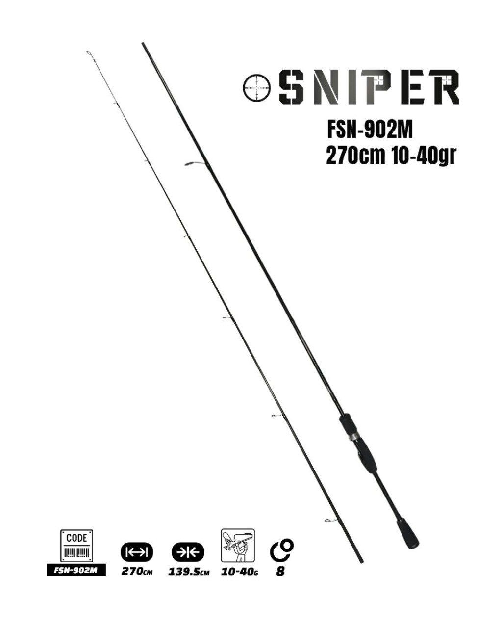 Fujin Sniper 270Cm 10-40Gr Spin Kamisi Fujin Sniper 270Cm 10-40Gr Spin Kamisi