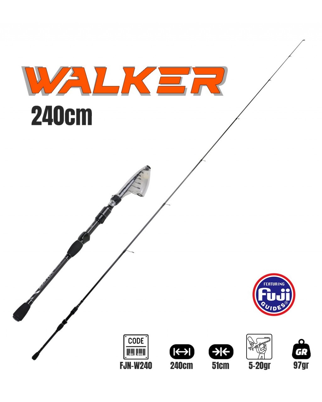 Fujin Walker 240Cm 5-20Gr Teleskopik Spin Kamisi	