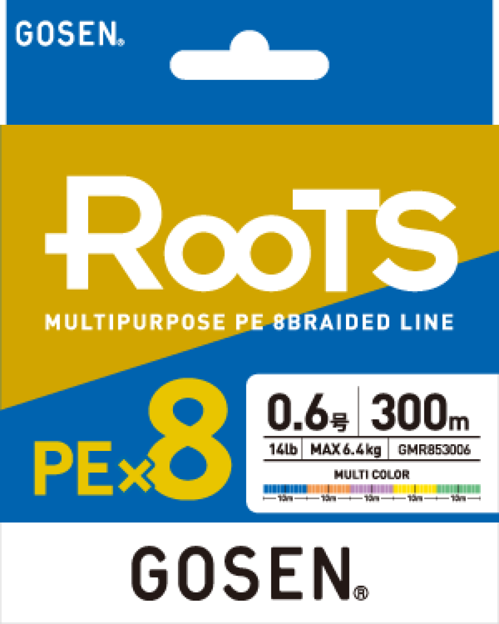 GOSEN  X8  ROOTS  300 MT  MULTI  PE 1.0-0.171 MM