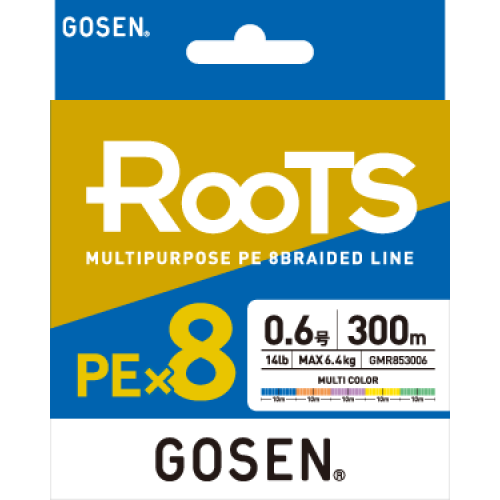 GOSEN  X8  ROOTS  300 MT  MULTI  PE 2.0-0.242 MM