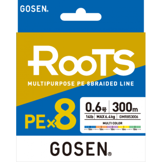 GOSEN  X8  ROOTS  300 MT  MULTI  PE 2.0-0.242 MM