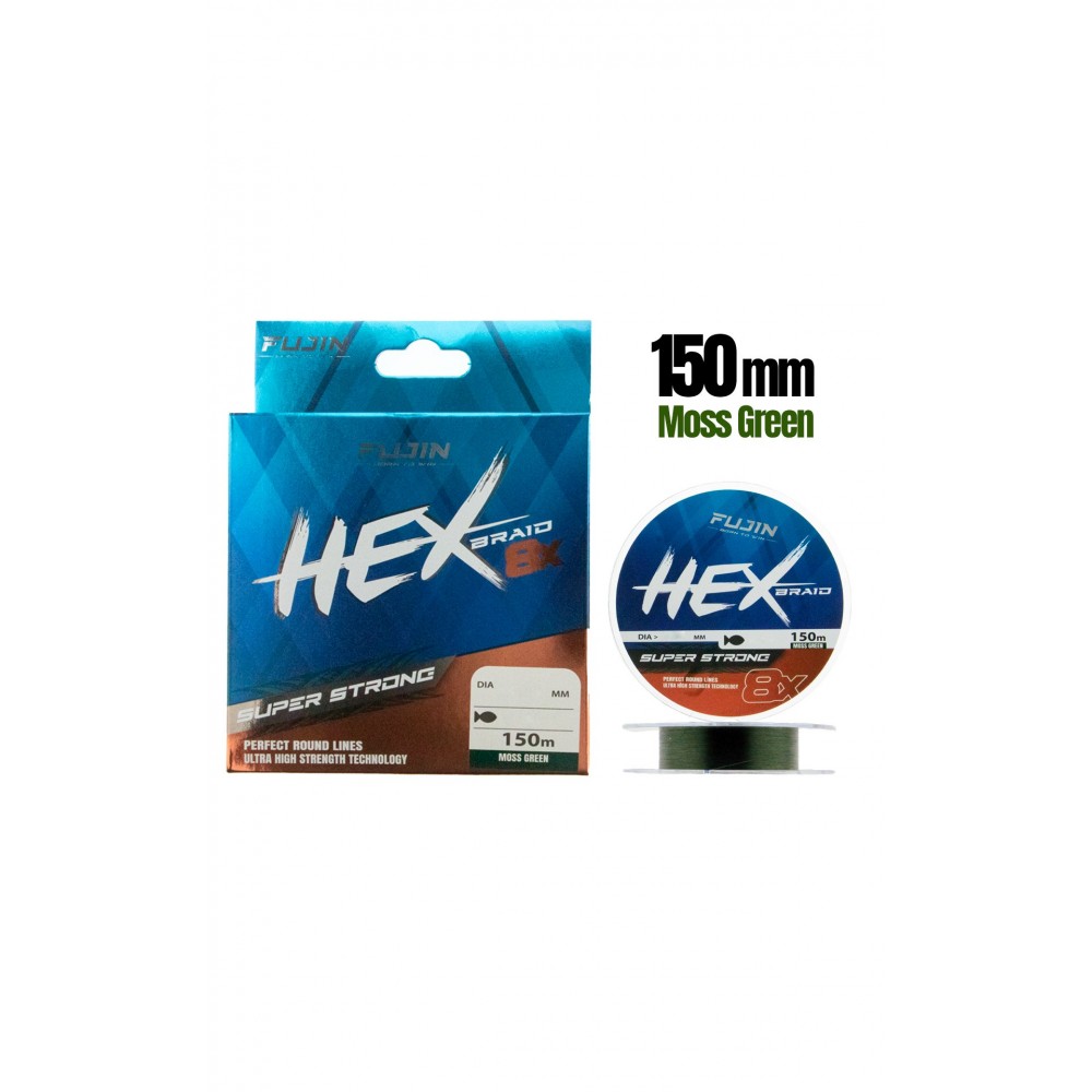 Fujin Hex 8X 150Mt. 0.08Mm Moss Green Pe Line