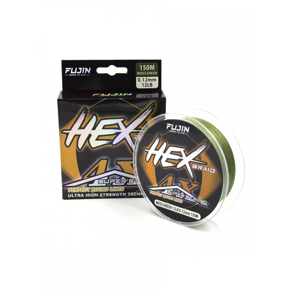 Fujin Hex 4X 150Mt. 0.18Mm Moss Green Pe Line