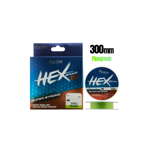 Fujin Hex 8X 300Mt. 0.10Mm Fluo Green Pe Line Fujin Hex 8X 300Mt. 0.10Mm Fluo Green Pe Line