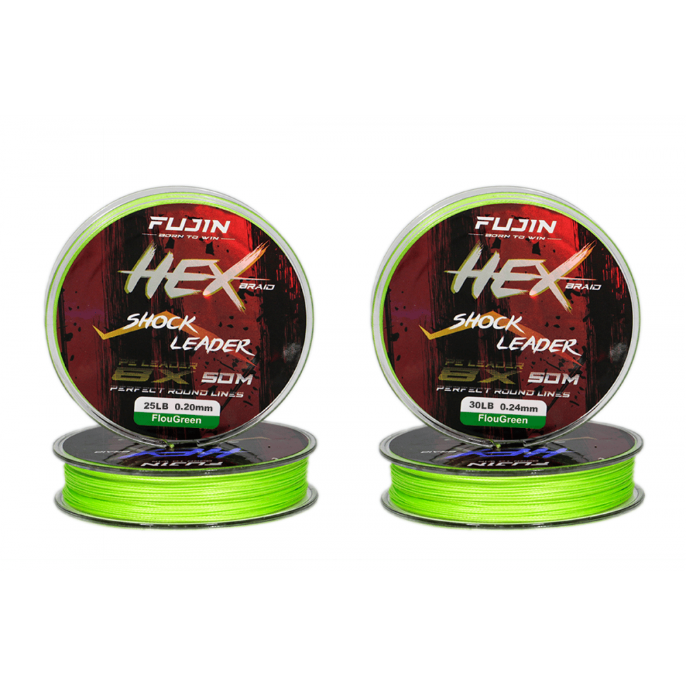 Fujin Hex 8X 50Mt. 0.20Mm Fluo Green Pe Line